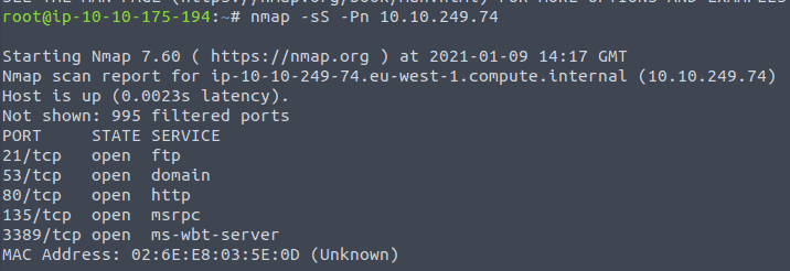 nmap -h