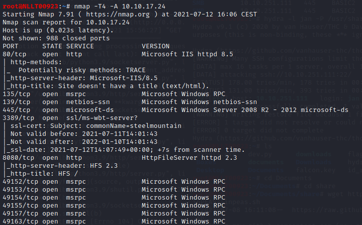 nmap scan